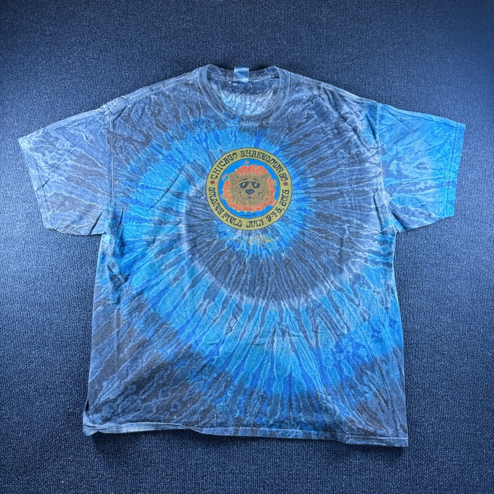 Gildan Chicago Shakedown 50 Soldier Field 2015 Tie Dye T-Shirt Mens 2XL Blue‎